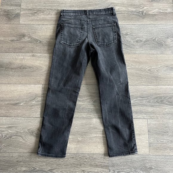 Acne Studios Row Black Crease Cropped Jeans - Picture 3 of 10